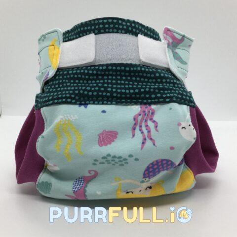 Vízalatti mesevilág - csónakos mosható pelenka (bio)