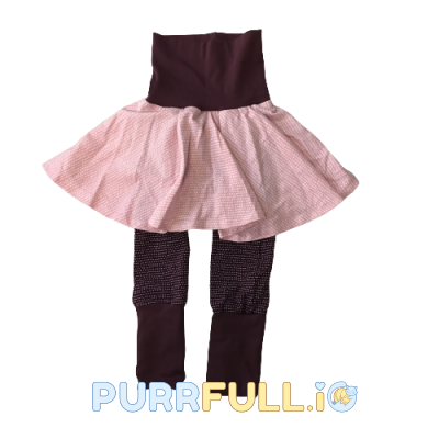 Lila pöttyös (szoknyával) - nadrág mosható pelenkához