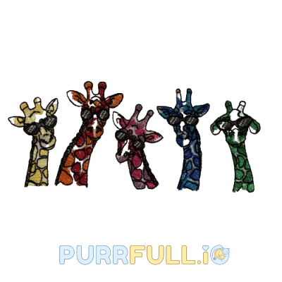 Hímzésminta - Menő zsiráfok