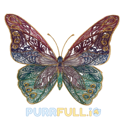 Hímzésminta - Tavaszi pillangó