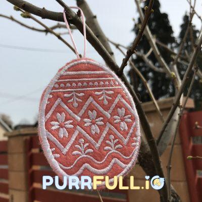 Húsvéti dísz - rózsaszín tojás